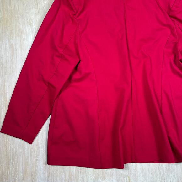 Eloquii Red Power Statement Corporate Glam Single Button Workwear Blazer Plus 24 - Picture 12 of 14
